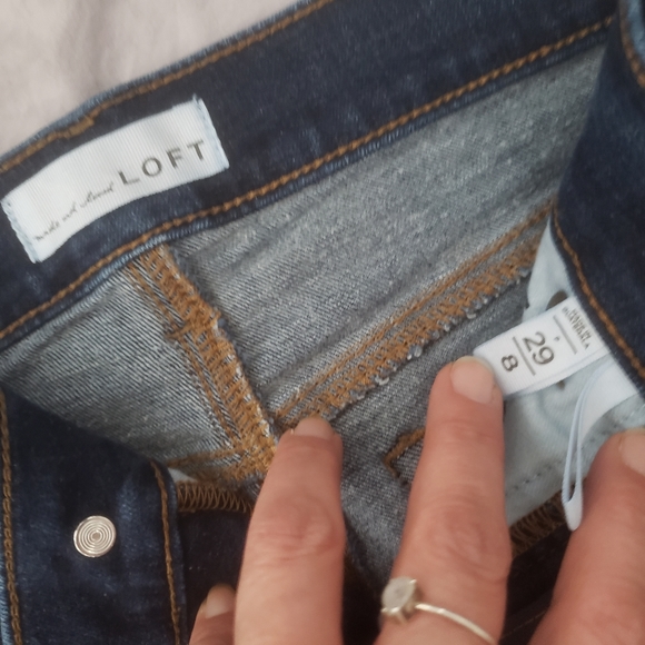 Loft jeans size 8.  1 stretch skinny the other more of a straight leg - Picture 2 of 3